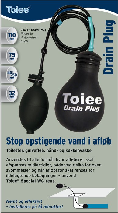 Toiee Drain Plug 32 mm til afspærring af afløb